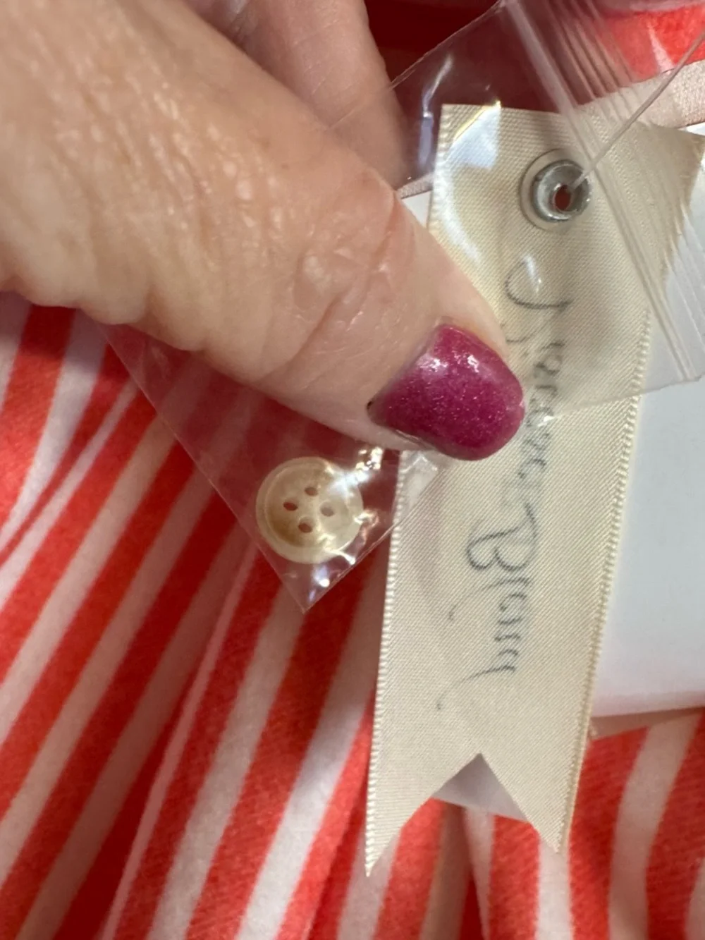 NWT RET: $78 Philosophy Poppy Red/Ivory Striped Button-Down Shirt XL/PET #CL - Picture 9 of 12